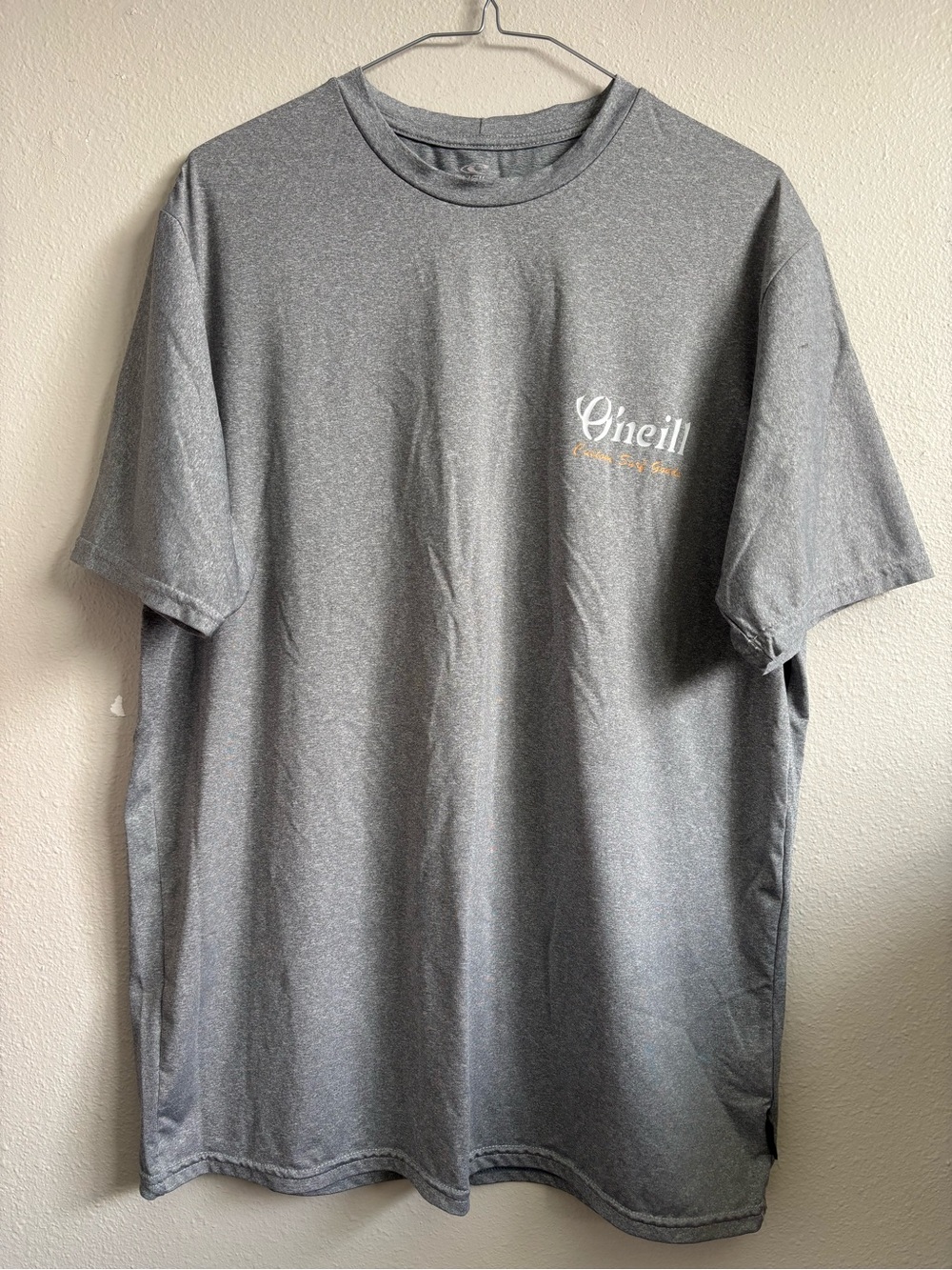 O'Neill Activewear Short Sleeve T-Shirt Gray Large Lightweight Cooling Fabric